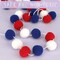 2-Pack Red, White, & Blue Pom Pom Garland (16.4 Ft Total) - Patriotic Felt Ball Bunting with 60 Soft Poms - Independence Day Decor for 4th of July, Veterans Day, Graduation, and Baby Showers